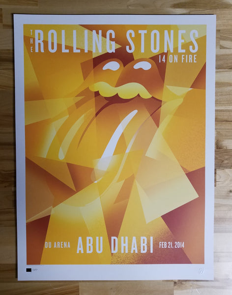 ROLLING STONES - 2014 OFFICIAL POSTER ABU DHABI DU ARENA – Posterflip.com