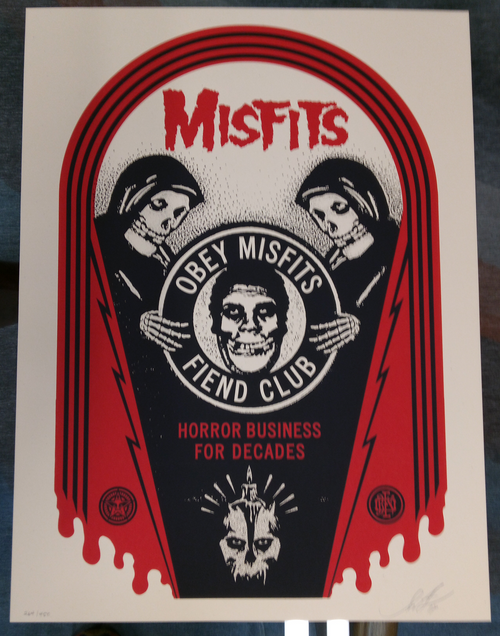 Shepard Fairey - Misfits Horror Business - Screen Print - Tomb 2018 S/Ned xx/450