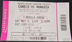 Own a piece of boxing history, a ticket stub from the Canelo Alvarez vs. Jaime Munguia light heavyweight title bout, which took place at T-Mobile Arena in Las Vegas!  Check out our other listings for more hard-to-find and out-of-print posters and memorabilia.