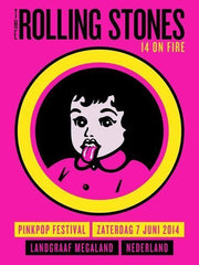 The Rolling Stones 2014 On Fire European Tour Lithograph poster box set