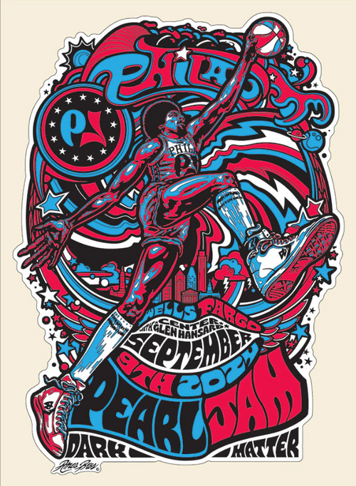 Ames Bros 2024 Pearl Jam Philadelphia Screen Print xx/130 s/n