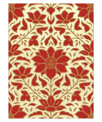 Shepard Fairey Obey Deco Floral Pattern Set of 2 (Red and Blue) xxx/275