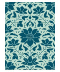 Shepard Fairey Obey Deco Floral Pattern Set of 2 (Red and Blue) xxx/275