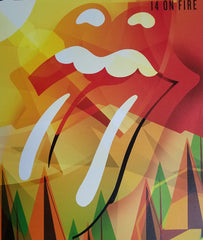 Title: Rolling Stones - 2014 OFFICIAL POSTER ROSKILDE, DENMARK  Poster artist:   Edition:  xx/500  Type: Limited edition lithograph   Size: 17" x 23"  Location: Roskilde, Denmark   Venue:  Roskilde Festival  Notes:  1st edition, official poster hand numbered and embossed.  Official poster, Europe 14 On Fire Tour original from the show!