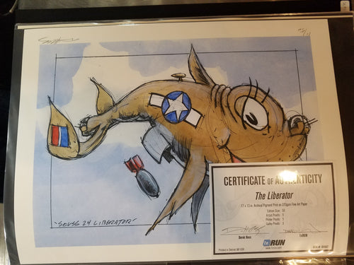 "Liberator 2014" by Derek Hess.  Original Artwork Letter of Provenance from 1xRUN.  Printed on 310gsm Fine Art Paper.