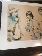 Title: Rod, Ronnie and Jeff Poster artist: Ronnie Wood Edition: xx/195 Type: Digital Print Size:  14" x 18" Notes: Printed Onto Somerset Enhanced Velvet, 330GSM Paper  In house and ready to ship!