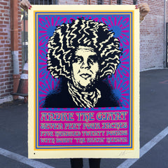 Title: Andre Psychedelic (Large Format)  Artist: Shepard Fairey  Edition: Signed by Shepard Fairey in a limited edition of 89 prints total  Type: Serigraph on Coventry Rag, 100% Cotton Custom Archival Paper with hand-deckled edges  Size: 30" x 41"  Notes: Check out our other listings for more hard-to-find and out-of-print posters.  Comes with a certificate of authenticity.  In house and ready to ship!