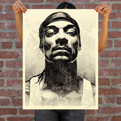 Title: OBEY Snoop D-O Double G  Artist:  Shepard Fairy  Edition:  xxx/550, signed and numbered by the artist  Type:  Screen print  Size: 18" x 24 "  Notes:  Printed on on thick cream Speckletone paper.  Check out our other listings for more hard-to-find and out-of-print posters.