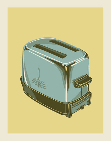 Title: "Toaster" Poster artist: Mark McDevitt Edition:  xx/100 Type: Screen Print Size: 11" x 14"  Notes: 3-color Screenprint. Stored flat in very good condition. Check out our other listings for more hard-to-find and out-of-print posters.